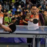 HARI BHAKTI ADHYAKSA: Ridwan Kamil Ikuti Kejuaraan Tenis Meja Adhyaksa Open 2022