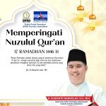 Sugianto Nangolah Ucapkan Selamat Memperingati Nuzulul Quran