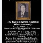 PWRI Jawa Barat Sampaikan Ta’ziyah atas Wafatnya Redjaningrum Rachmat Wiratanoemadja