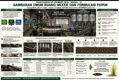 Kisah Sampah ke GRAMMOR (WtA) Bagian 13: Gambaran Umum Ruang Mixer dan Formulasi Pupuk
